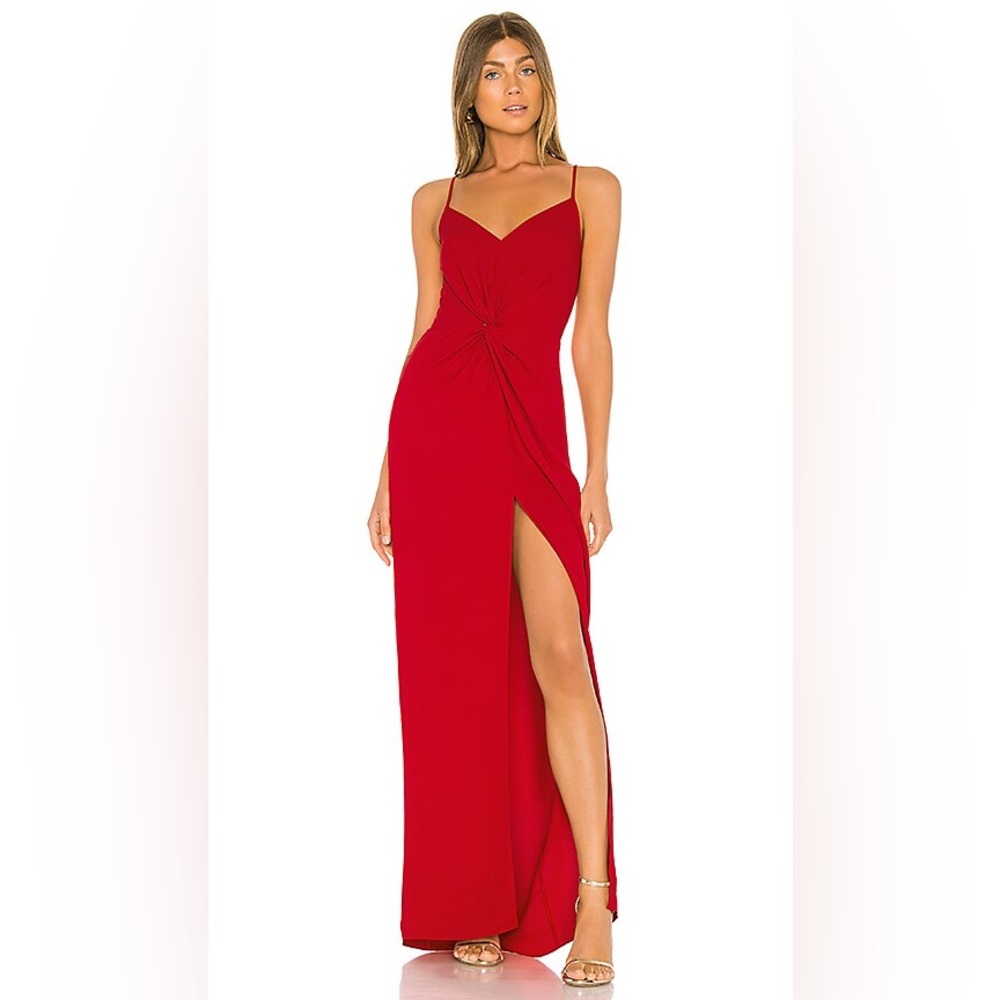 Amanda Uprichard Ellie Gown in Scarlet - Revolve